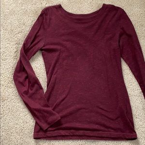 Burgundy long sleeved shirt